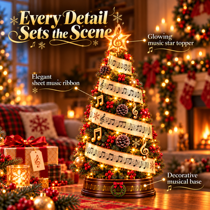 🎼 Sheet Music Christmas Tree Light – LED Musical Holiday Decor for Music Lovers