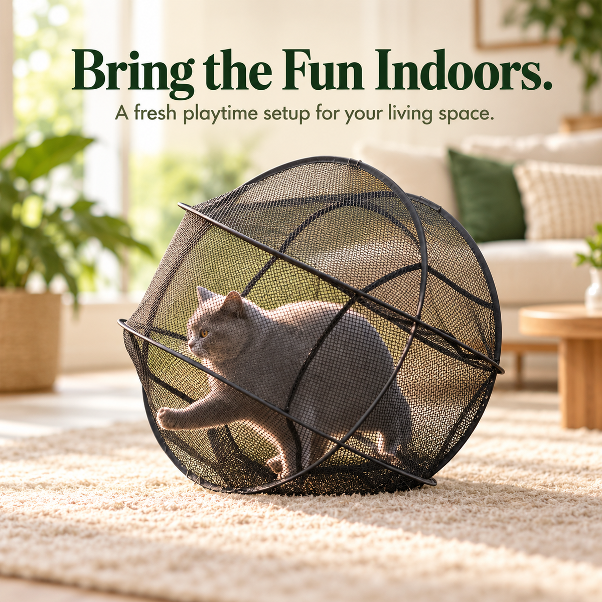 PurrHaven™ 360 Cat Playpen