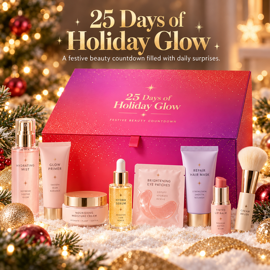 25-Day Holiday Glow Beauty Advent Calendar – 19 Full-Size & 6 Mini Beauty Surprises