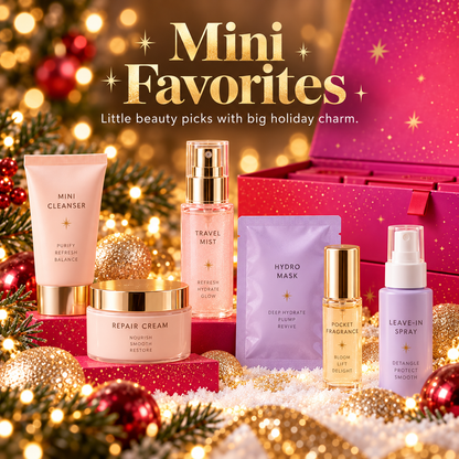GlowluxeTM 25-Day BeautyAdvent Calendar - 19 Full-Size + 6Mini Beauty Surprises