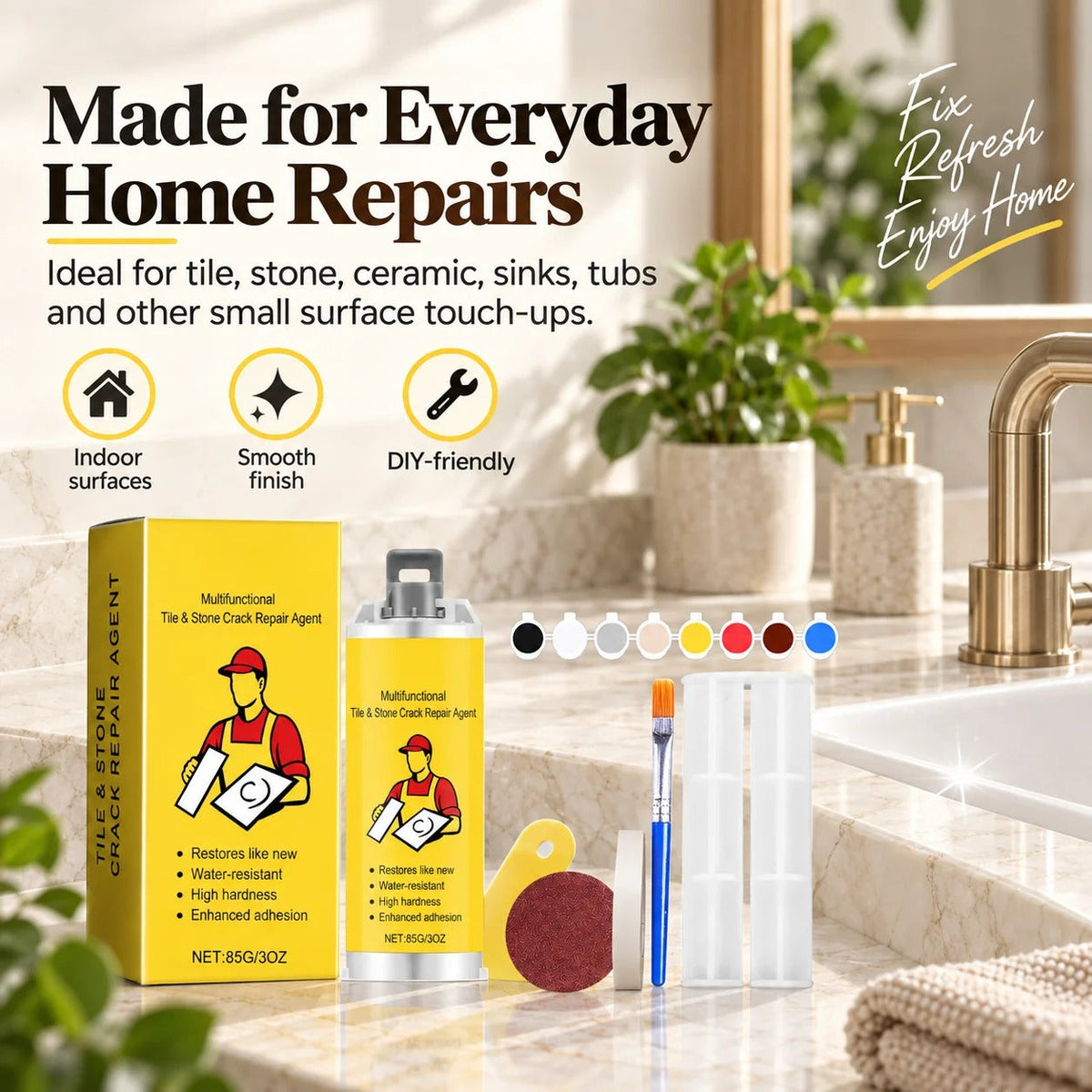 🛠️ Quick-Dry Tile Repair Kit