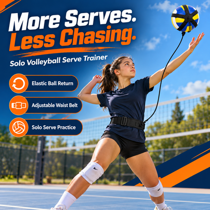 Volleyball Serve Trainer – Solo Practice Belt with Rebound Cord