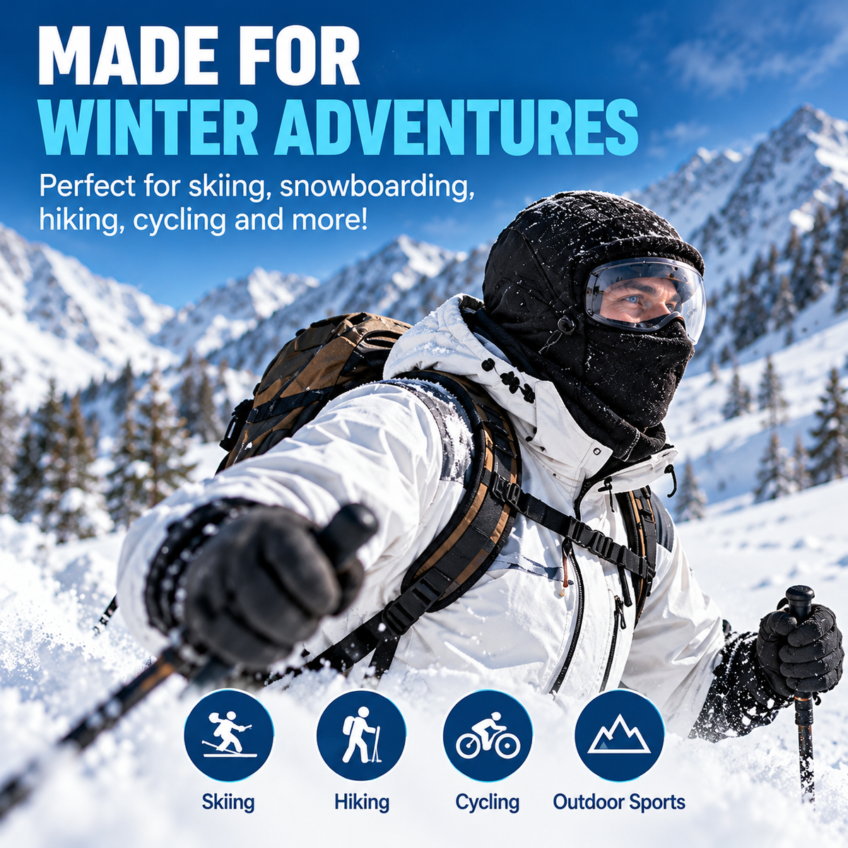 ❄️ WinterShield™ | 360° Full-Face Windproof Balaclava with Clear Eye Shield