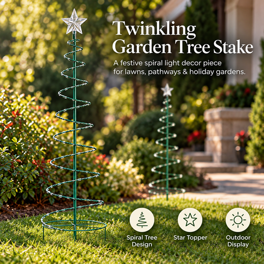 🎄✨ StarGlow™ | LED Spiral Christmas Tree Garden Lights