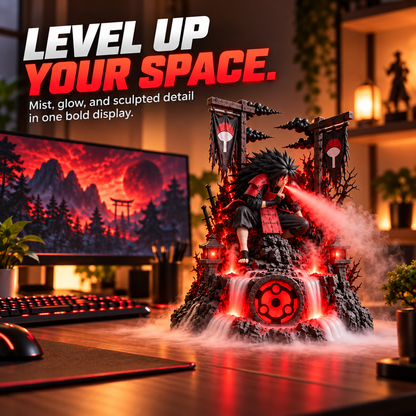 🔥 Shadow Warrior LED Mist Humidifier – Glowing Fantasy Battle Scene, Atmospheric Fog Effect & Collectible Desk Decor ⚔️✨
