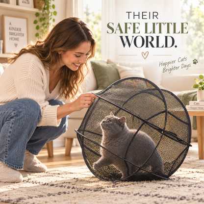 PurrHaven™ 360 Cat Playpen
