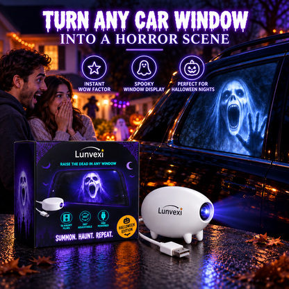 🎃 Halloween Window Projector 👻 16 Spooky Films USB Powered Holiday Decor