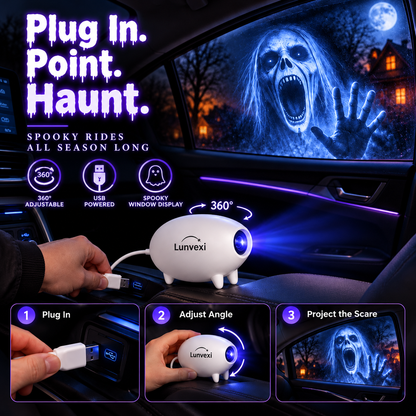 🎃 Halloween Window Projector 👻 16 Spooky Films USB Powered Holiday Decor