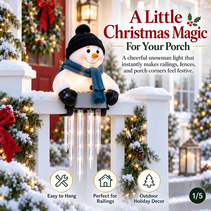 WinterGlow snowman and icicle-style Christmas light design