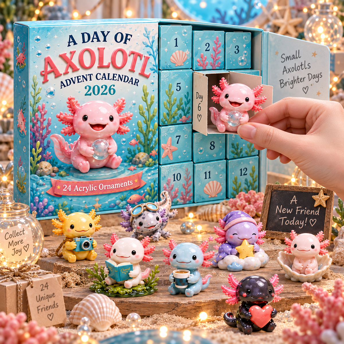 🎁 Axolotl Magic™ Christmas Advent Calendar 2026 – A Daily Dose of Cute Holiday Surprises