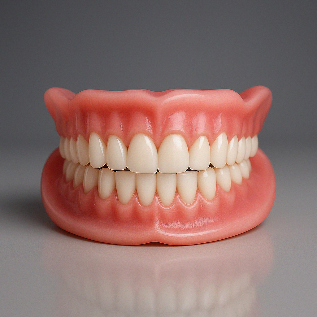 Full removable denture-style upper and lower teeth set