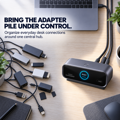 ⚡ DockVision™ Smart Display USB-C Hub – One Cable, Your Complete Desktop Setup