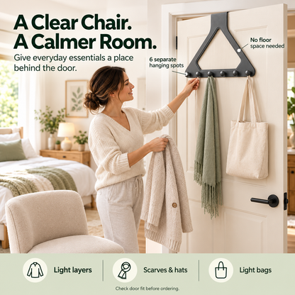Six hooks organize light items