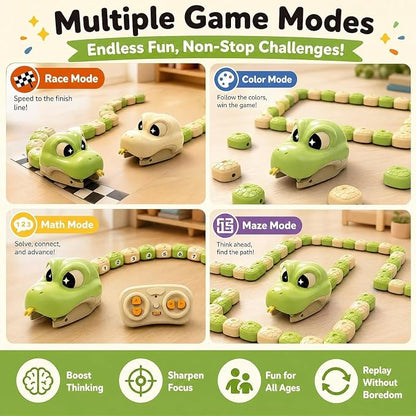 🐍 Magnetic RC Snake Game – Eat, Grow & Learn Through Play