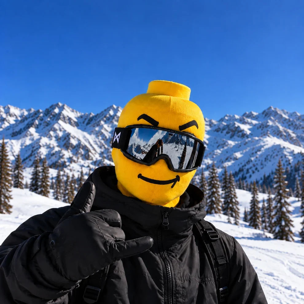Funny Food Balaclava Ski Mask, Novelty Knitted Full Face Mask with Stretch Fit, Warm Winter Head Cover for Skiing, Snowboarding, Streetwear, Parties & Costume Fun