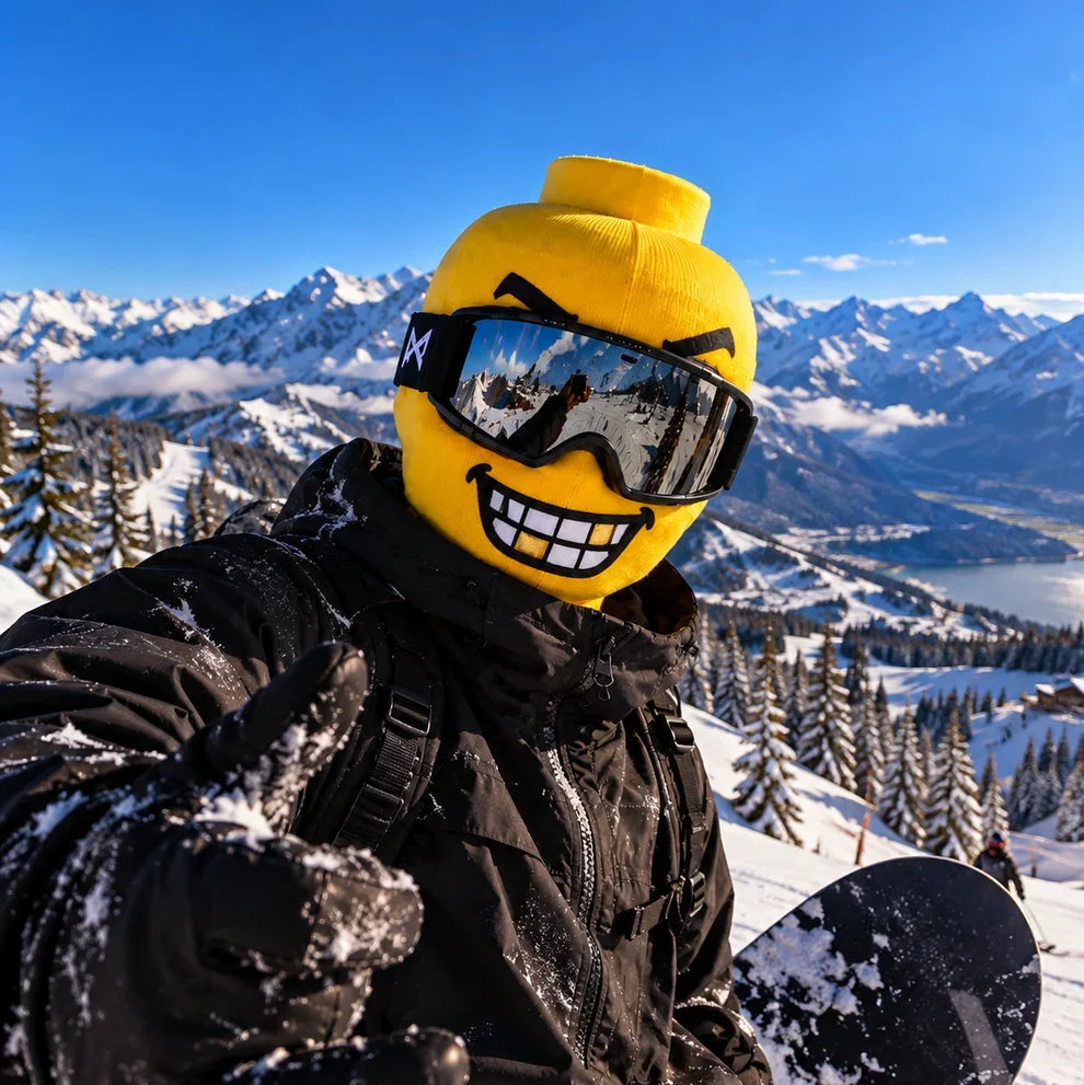 Funny Food Balaclava Ski Mask, Novelty Knitted Full Face Mask with Stretch Fit, Warm Winter Head Cover for Skiing, Snowboarding, Streetwear, Parties & Costume Fun