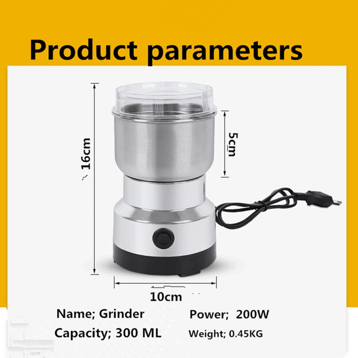 Stainless steel electric grain grinder - product image 11