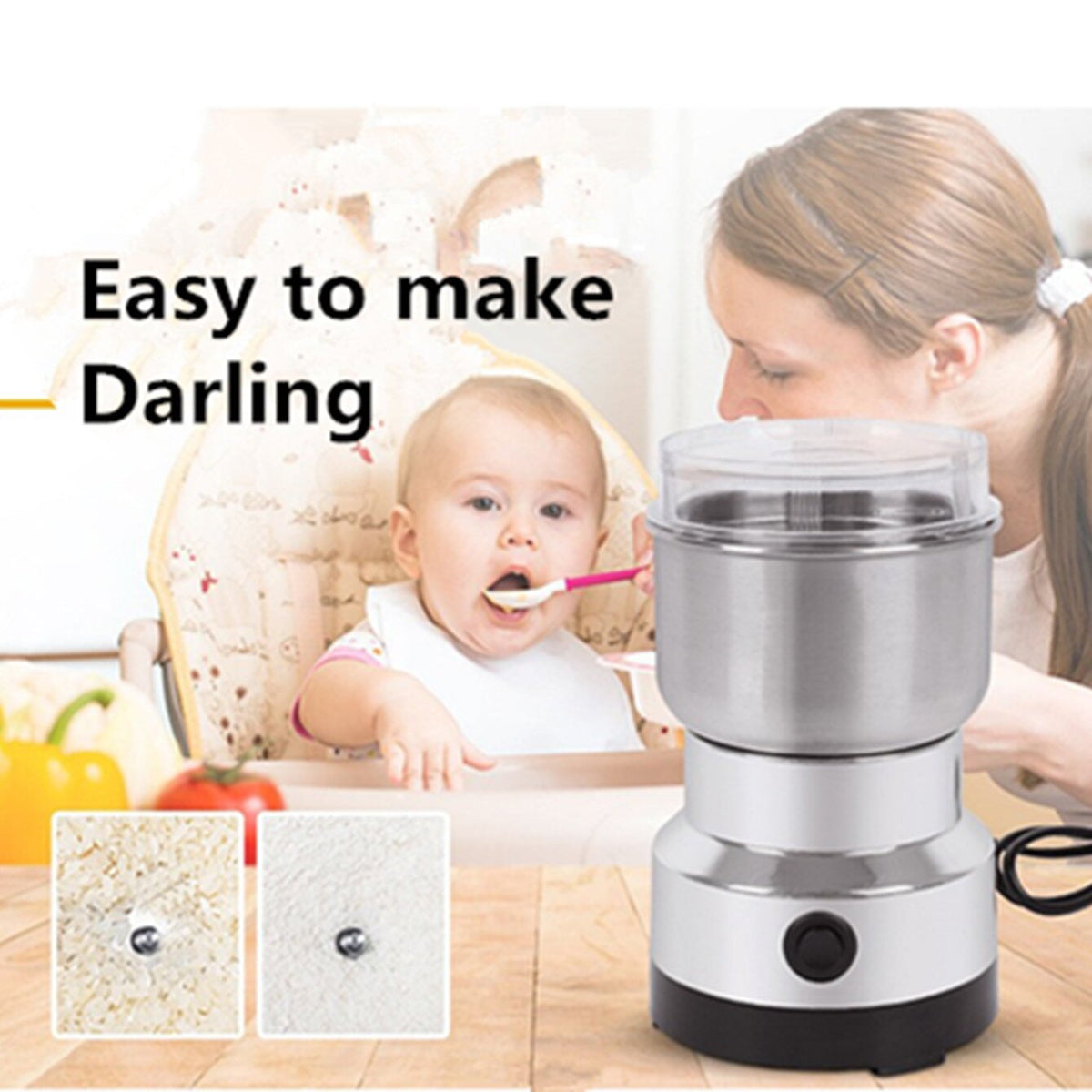 Stainless steel electric grain grinder - product image 5