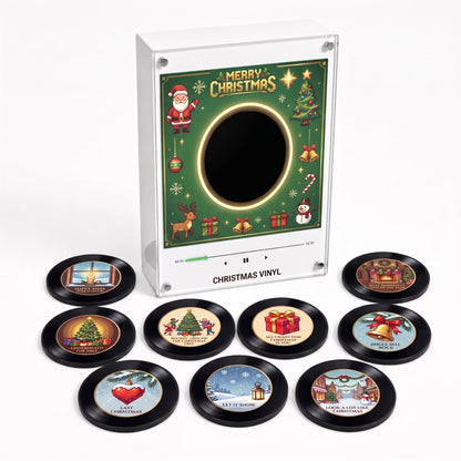 🎄 VinylMagic™ Christmas Record Player Light A Retro Holiday Experience With Music, Light & Christmas Magic