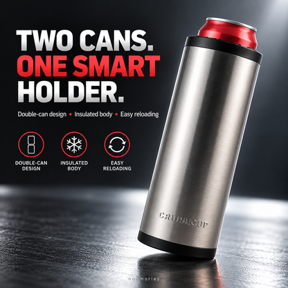 🔥 50% OFF! Double-Can Insulated Holder with Easy Reload 🥤❄️