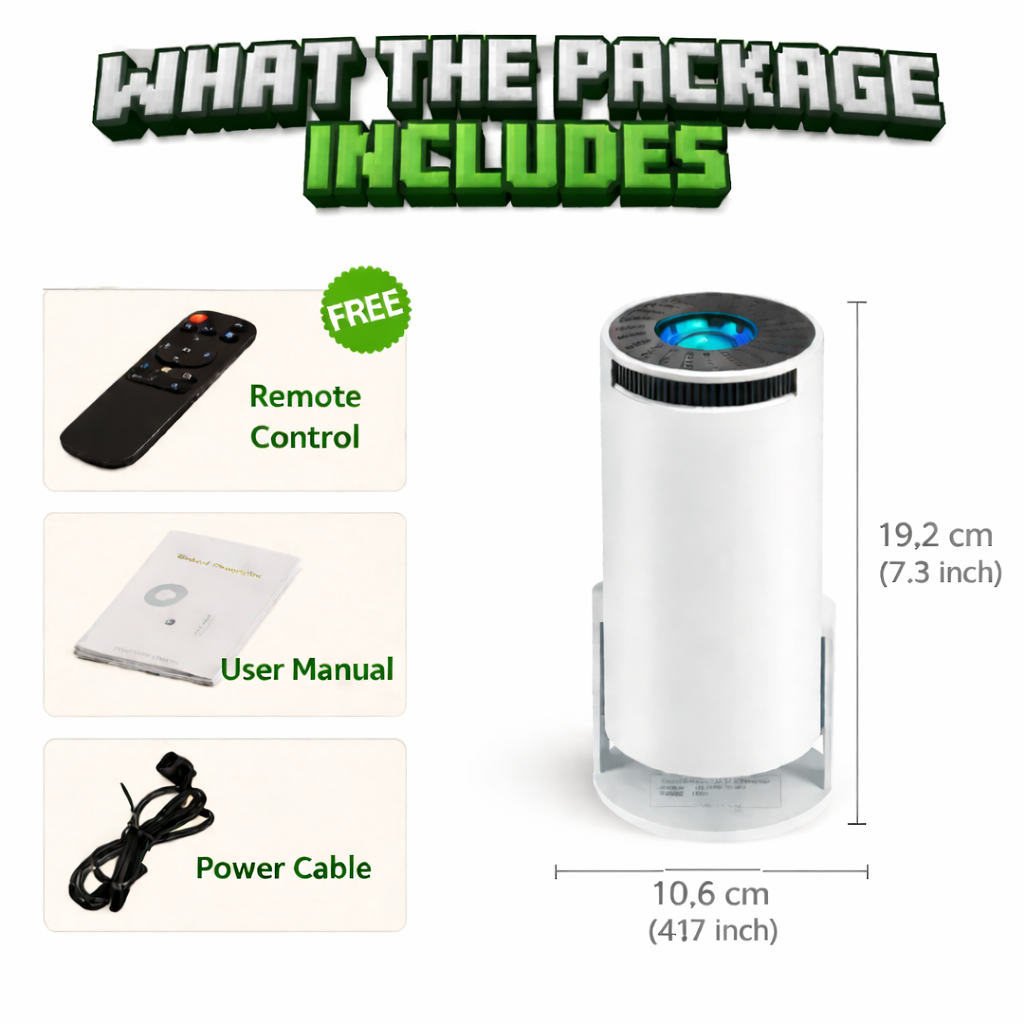 🎬 CineGo™ Mini Projector – Portable HD Home Theater Projector for Movies, Gaming & Outdoor Fun