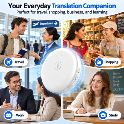 Portable AI Language Translator – 165-Language Two-Way Voice Translator & Speaking Practice Companion