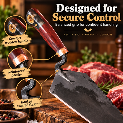 🔥 IronForge™ Hand-Forged Butcher Knife – Heavy-Duty Kitchen Cleaver