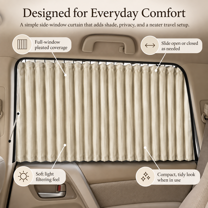🚗 PrivacyTrack™ Magnetic Window Curtains – Slide, Shade & Relax