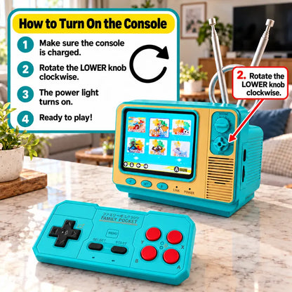 🎮RetroPlay™ GV300 Mini Retro Game Console – 308 Games, 2.8" IPS & Wireless Controller
