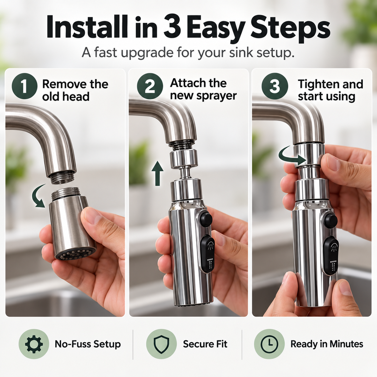 360° Rotating Faucet Extender Aerator – Universal Anti-Splash Swivel Sink Attachment with Water-Saving Spout for Kitchen & Bathroom
