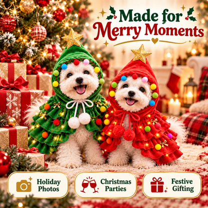 🎄 PawTree™ Christmas Dog Costume – Cozy Holiday Outfit for Festive Photos & Parties