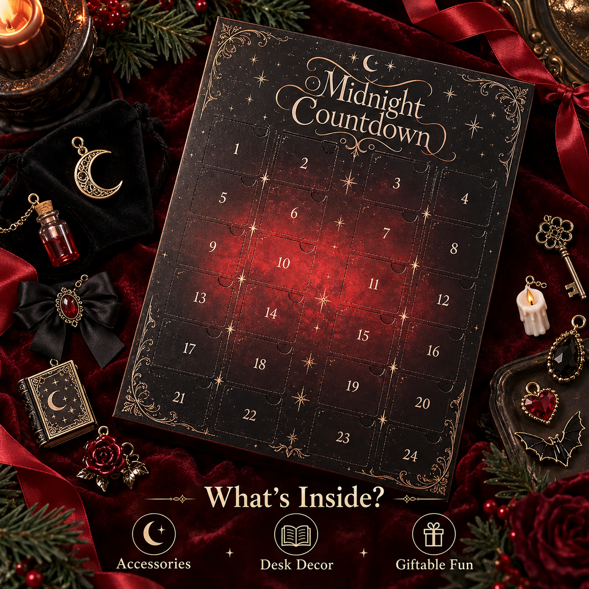 🖤🌙 Midnight Countdown – 24 Days of Gothic Surprises | Christmas Advent Calendar 🎁