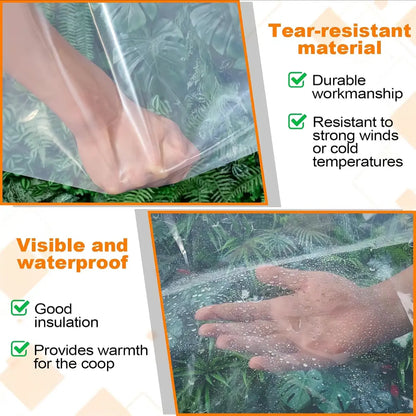 🌧️ RainShield Pro™ Transparent Waterproof Tarp – Heavy-Duty Outdoor Cover with Secure Grommets