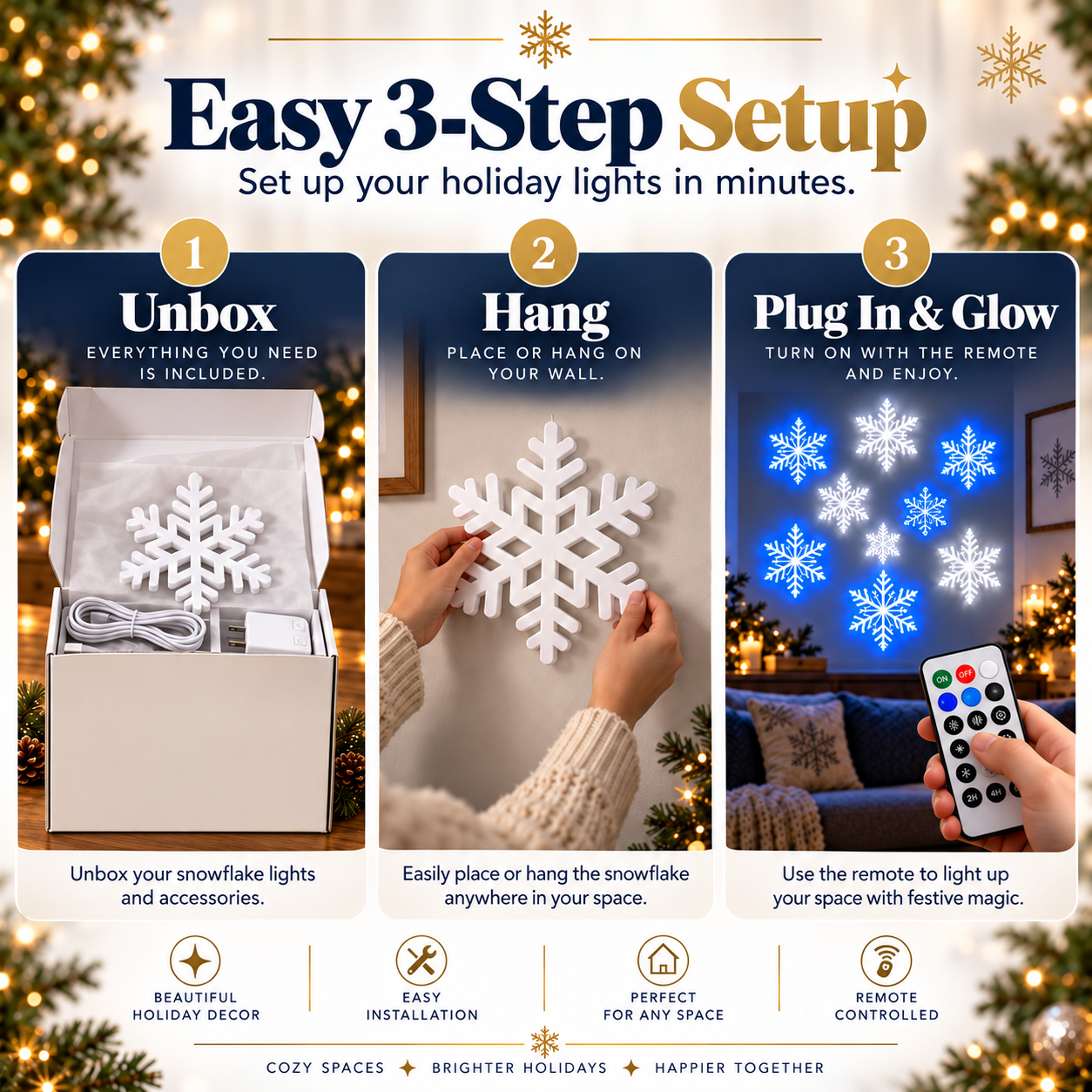 ❄️LEDSnowflake Wall Set