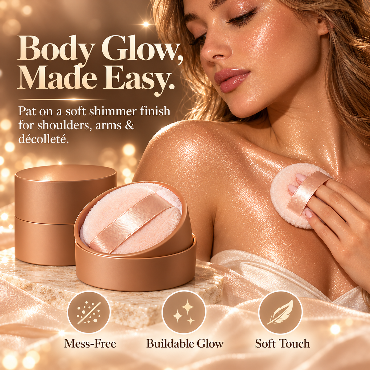 ✨ Glow Puff™ | Radiant Shimmer for Face & Body 💖