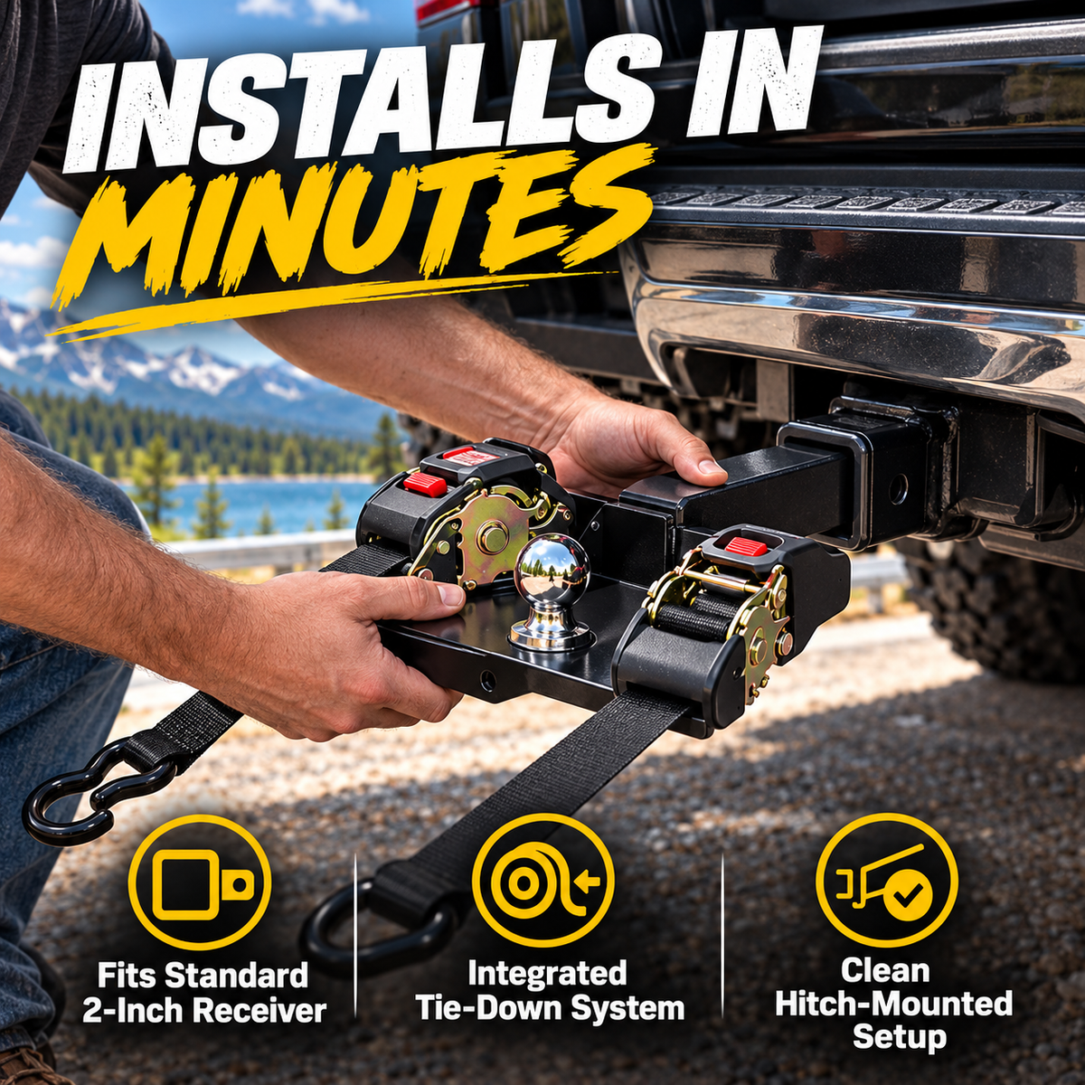 💪 LoadLock Pro™ Retractable Ratchet Tie-Down Straps – Heavy-Duty Cargo Securing System