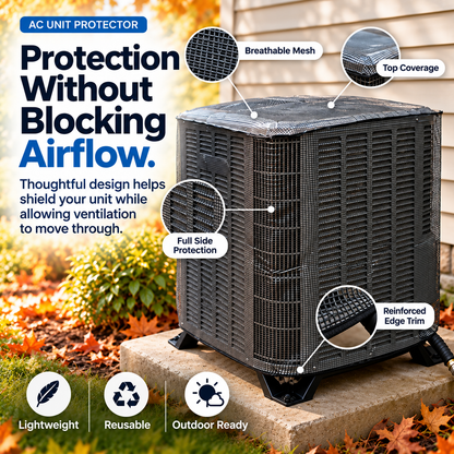🛡️ AC ShieldPro™ Outdoor Unit Cover Protect Your AC. Keep Airflow Free.