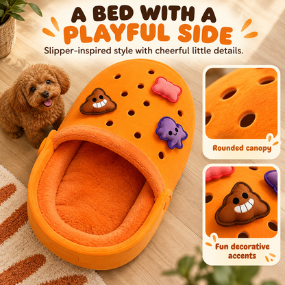 🐾🧡 SnuggleSlipper™ Cozy Plush Pet Cave Bed 🐶✨