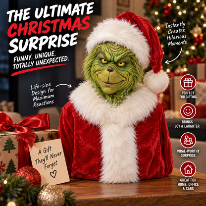 🚗 GrinchRide™ Remote-Controlled Christmas Car Prank – Animated Headrest Holiday Decoration