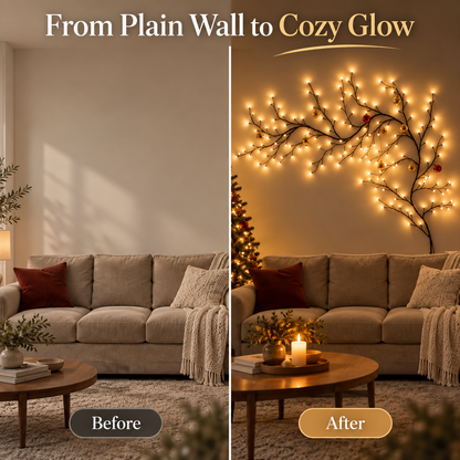 WarmGlow™ Flexible LED Branch Wall Light with Remote Control