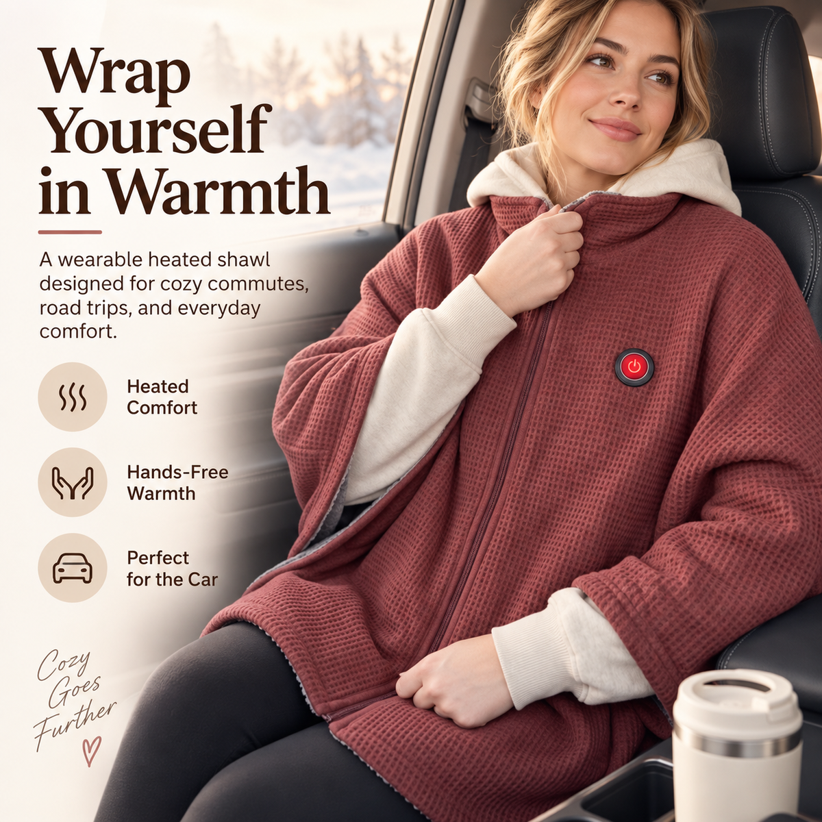 🔥 HeatHug™ Fast-Heating Wearable Blanket