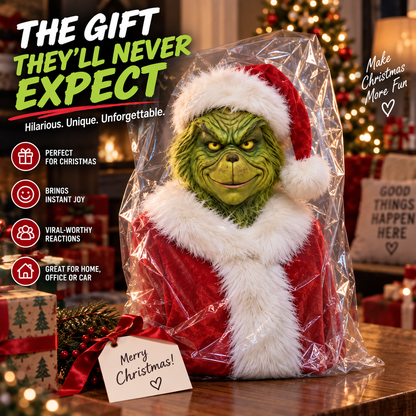 🚗 GrinchRide™ Remote-Controlled Christmas Car Prank – Animated Headrest Holiday Decoration