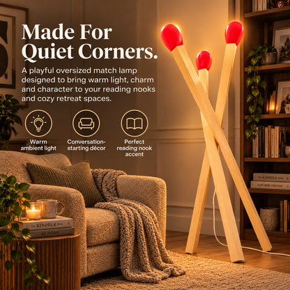 Light Up Your Space with a  Matchstick Lamp – Fun, Cozy & Eye-Catching Statement Floor Light