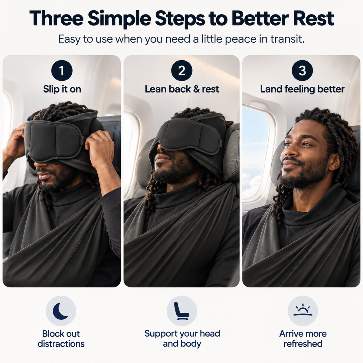 😴 SleepSling™ Travel Sleep Support – Turn Any Seat Into Sleep Mode