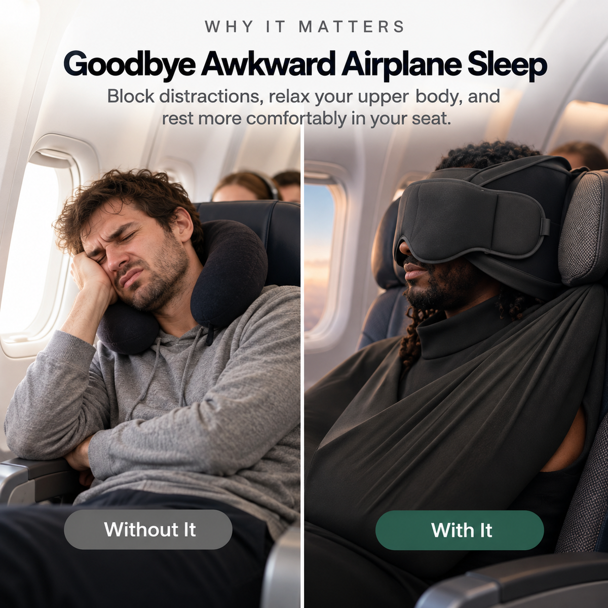 😴 SleepSling™ Travel Sleep Support – Turn Any Seat Into Sleep Mode