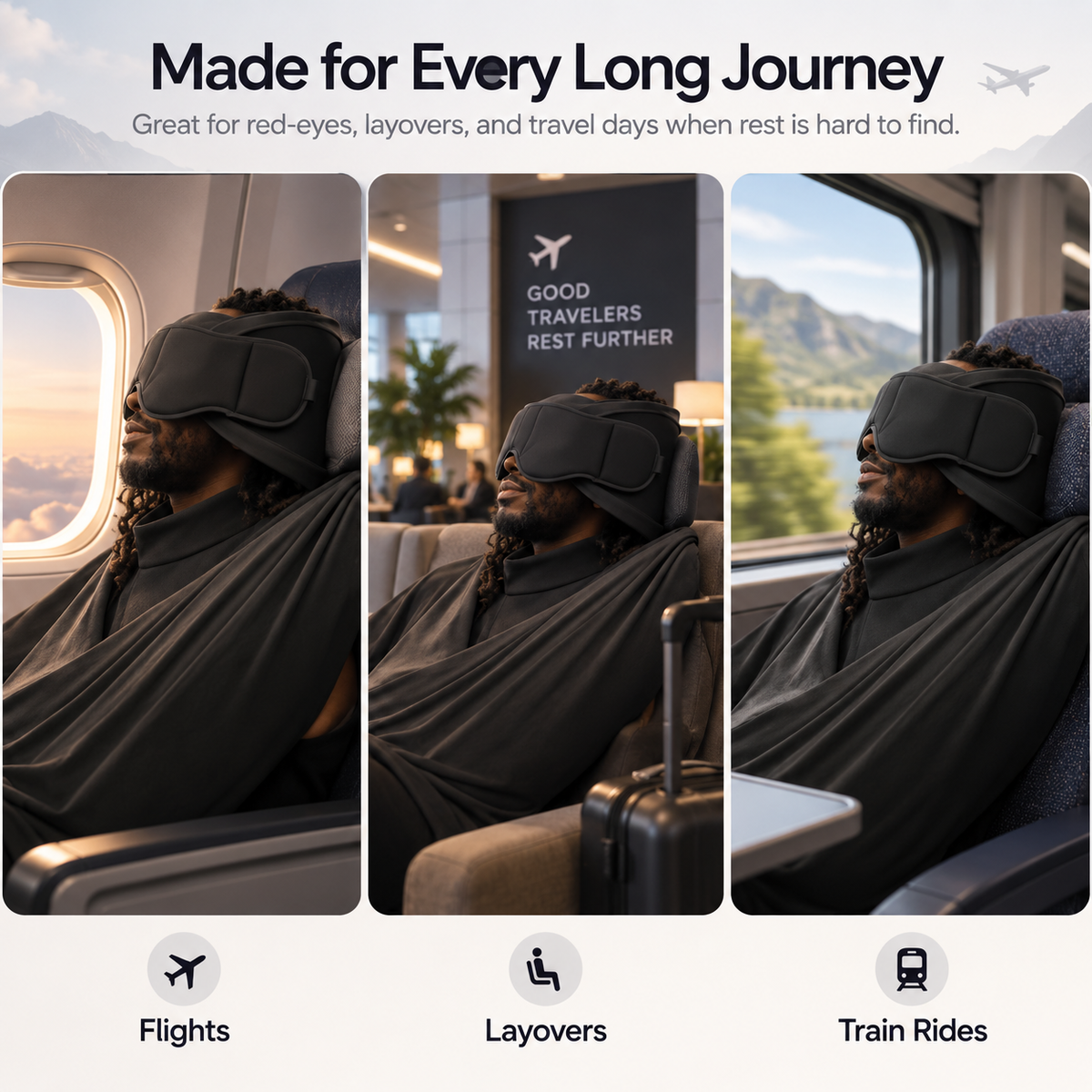 😴 SleepSling™ Travel Sleep Support – Turn Any Seat Into Sleep Mode