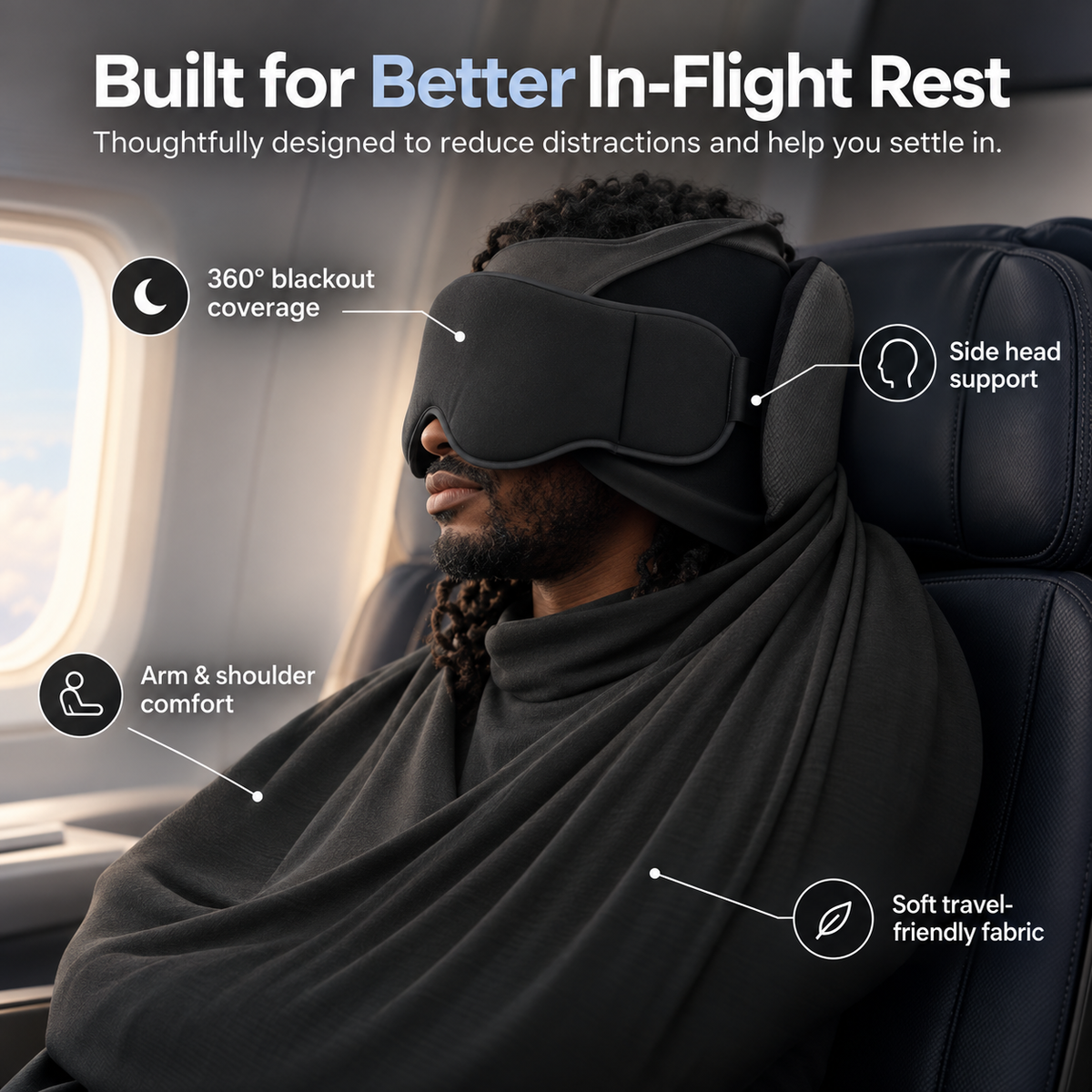 😴 SleepSling™ Travel Sleep Support – Turn Any Seat Into Sleep Mode
