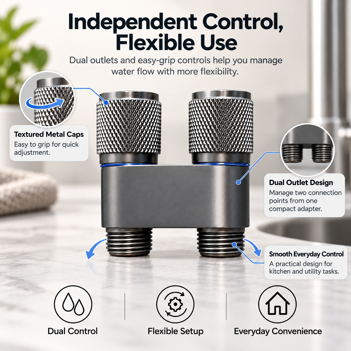 AquaSwitch™ Dual Flow Faucet Adapter ⭐⭐⭐⭐⭐