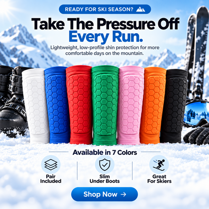 ❄️AlpineShield™ Ski Boot Shin Pads – Low-Profile Cushioning for Comfortable Runs
