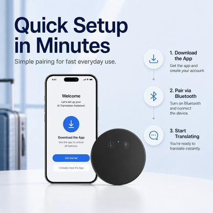 🌍 LinguaGo™ AI Pocket Translator – Real-Time Voice Translation Device for 165+ Languages